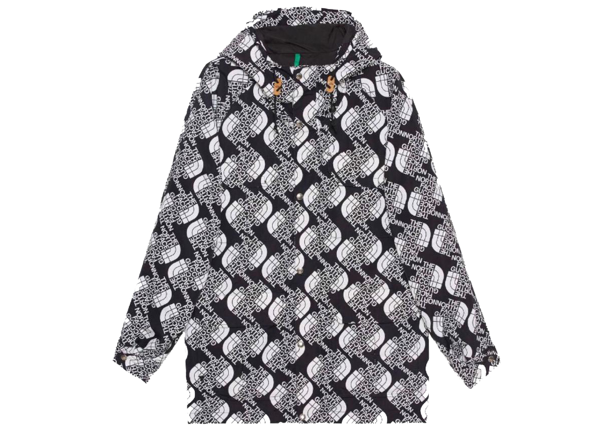 streetwear Gucci x The North Face Nylon Mountain Jacket Black/White