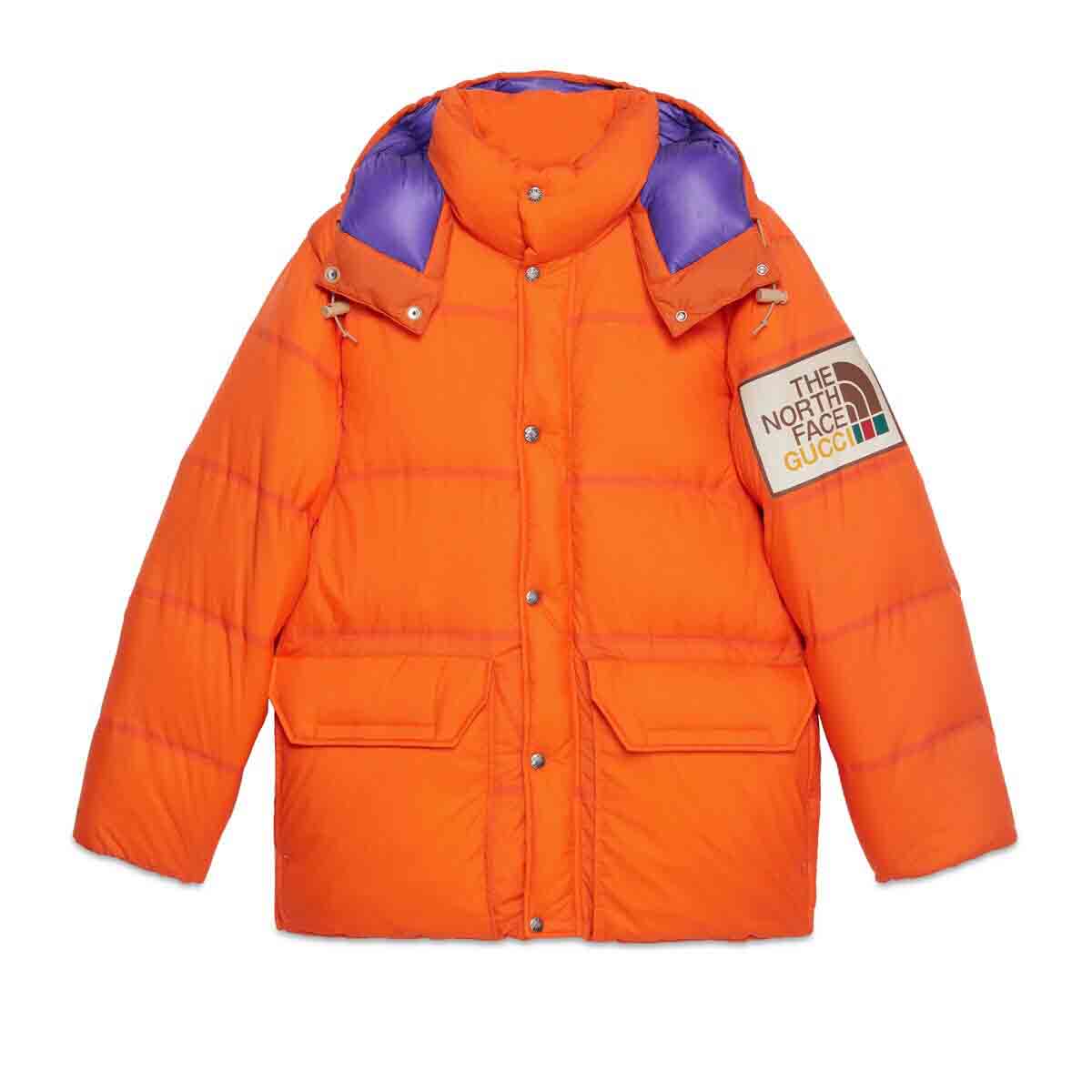 streetwear Gucci x The North Face Padded Jacket Orange