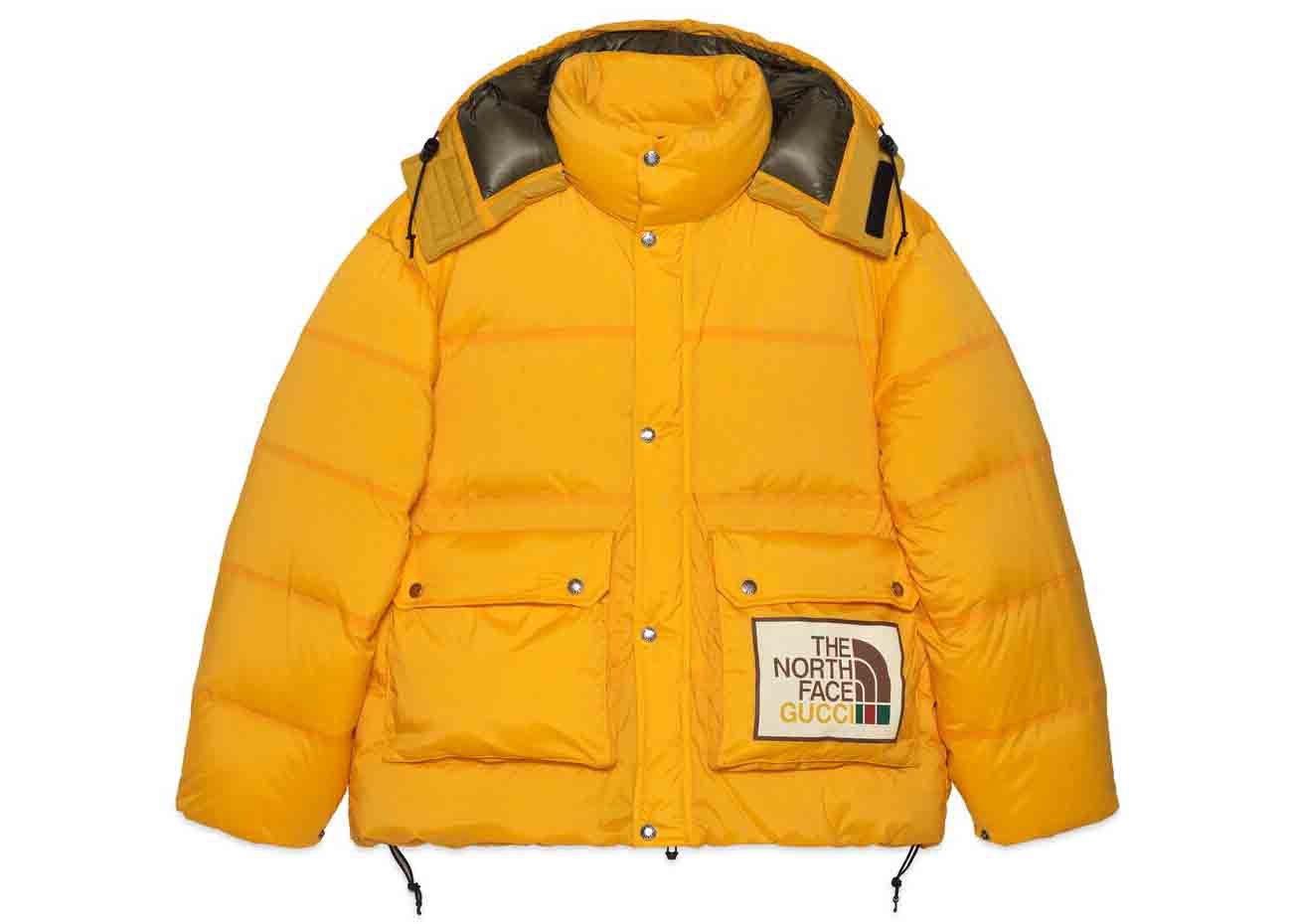 streetwear Gucci x The North Face Padded Jacket Yellow