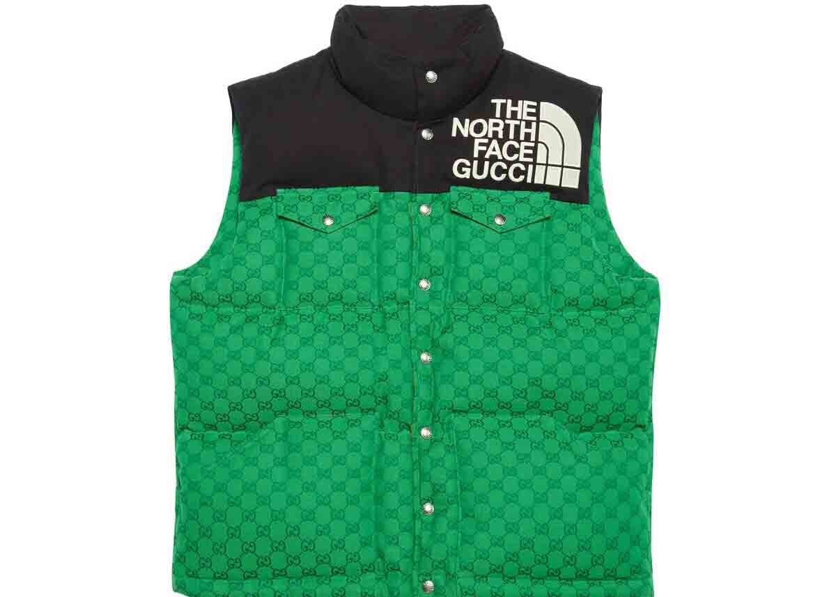 streetwear Gucci x The North Face Padded Vest Green/Black