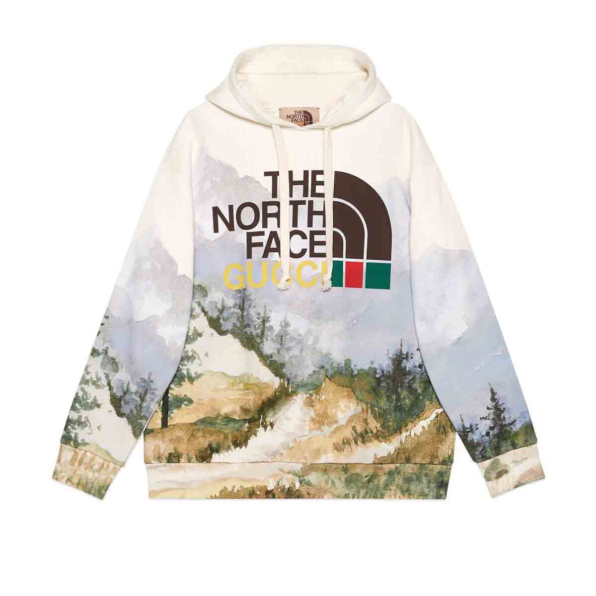 streetwear Gucci x The North Face Sweatshirt Trail Print