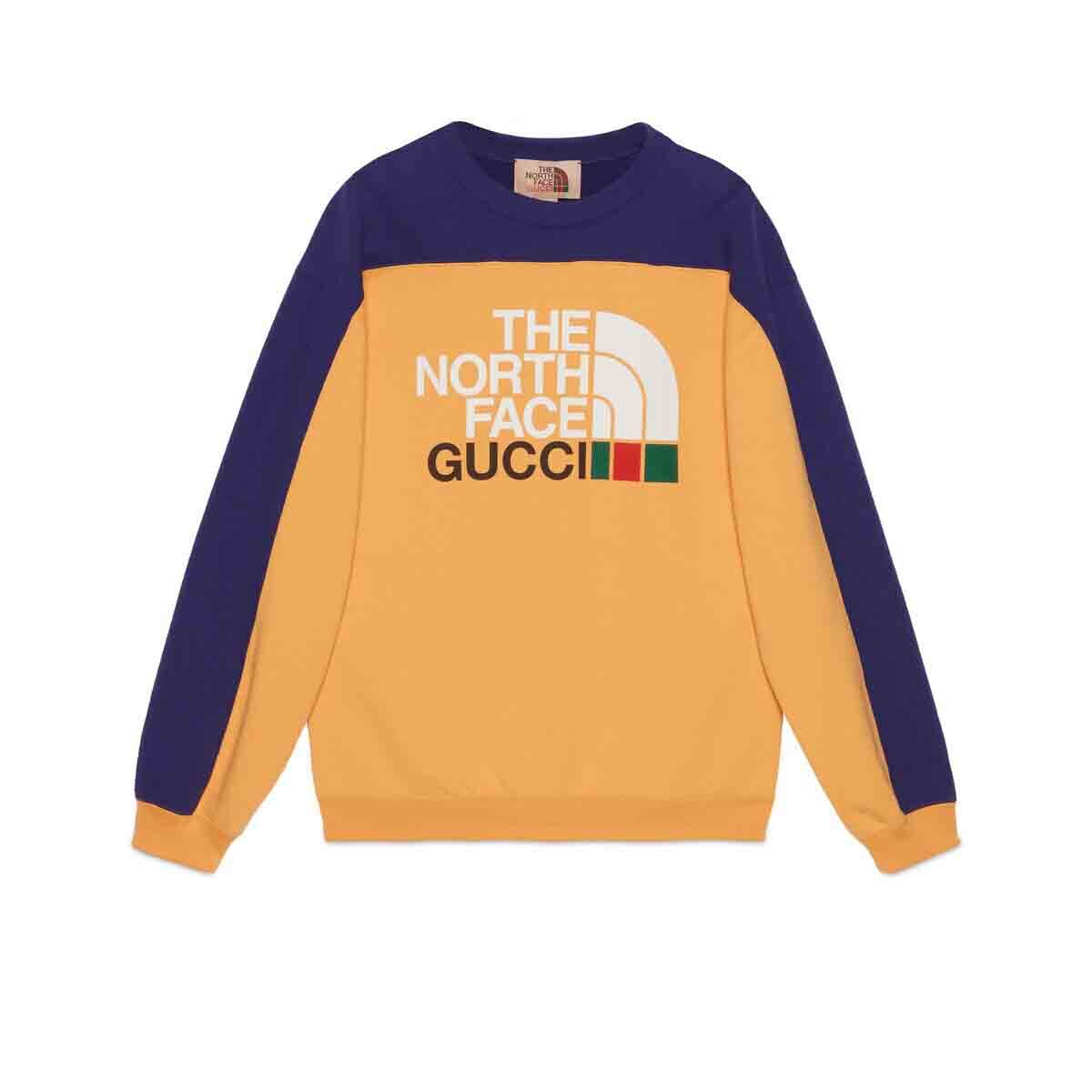 streetwear Gucci x The North Face Sweatshirt Yellow/Blue