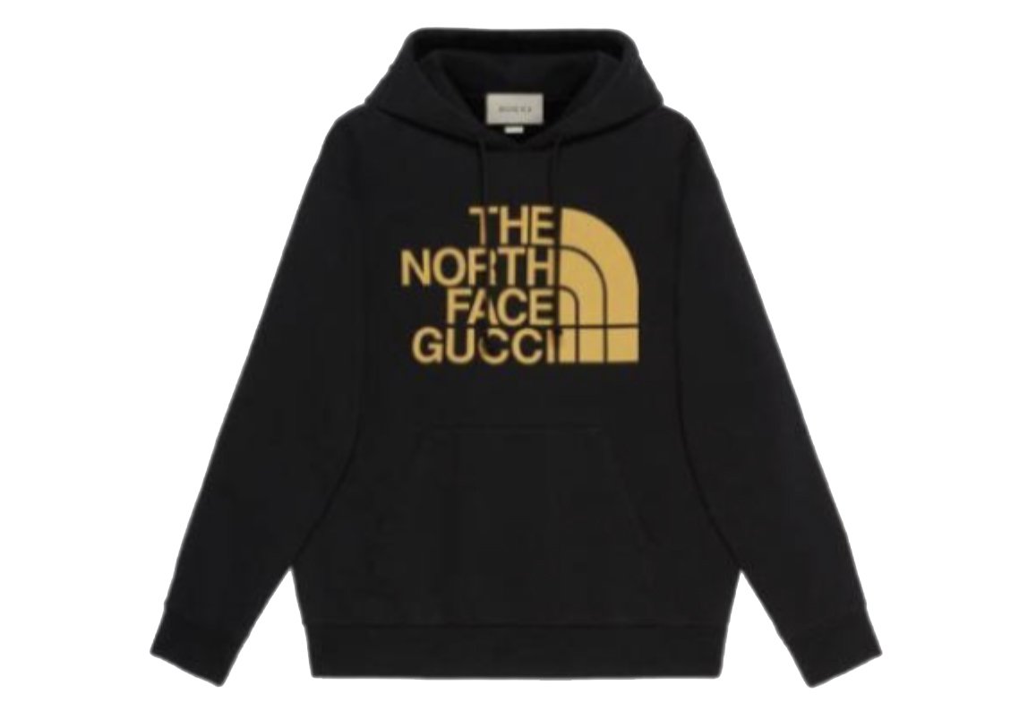 streetwear Gucci x The North Face Web Print Hoodie Black