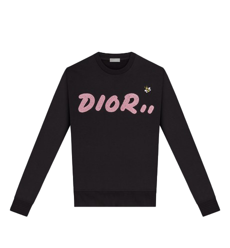 streetwear KAWS x Dior Crewneck Sweatshirt Black