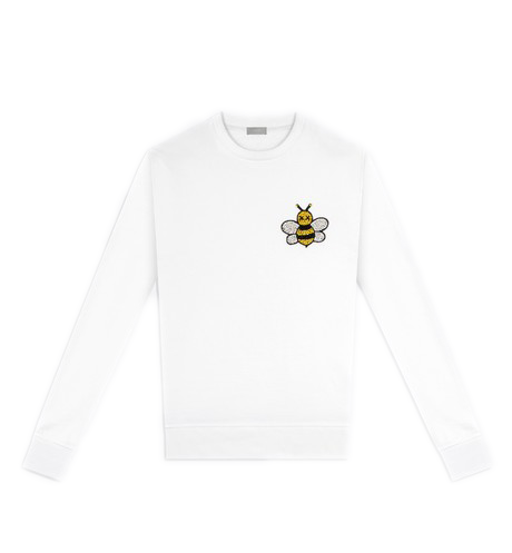 streetwear KAWS x Dior Jeweled Bee Crewneck Sweatshirt White