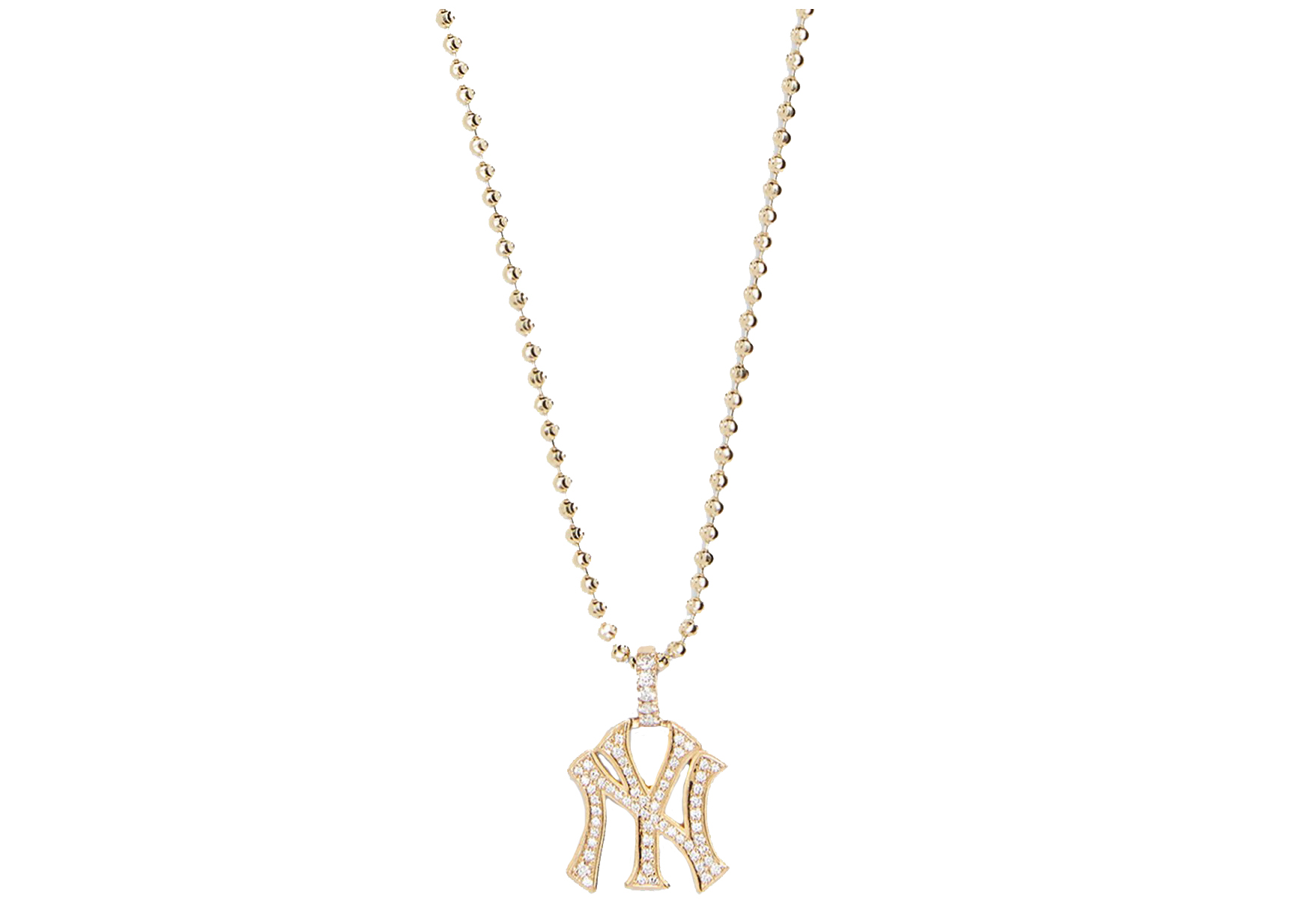 streetwear Kith Greg Yuna for New York Yankees Pendant Necklace Gold