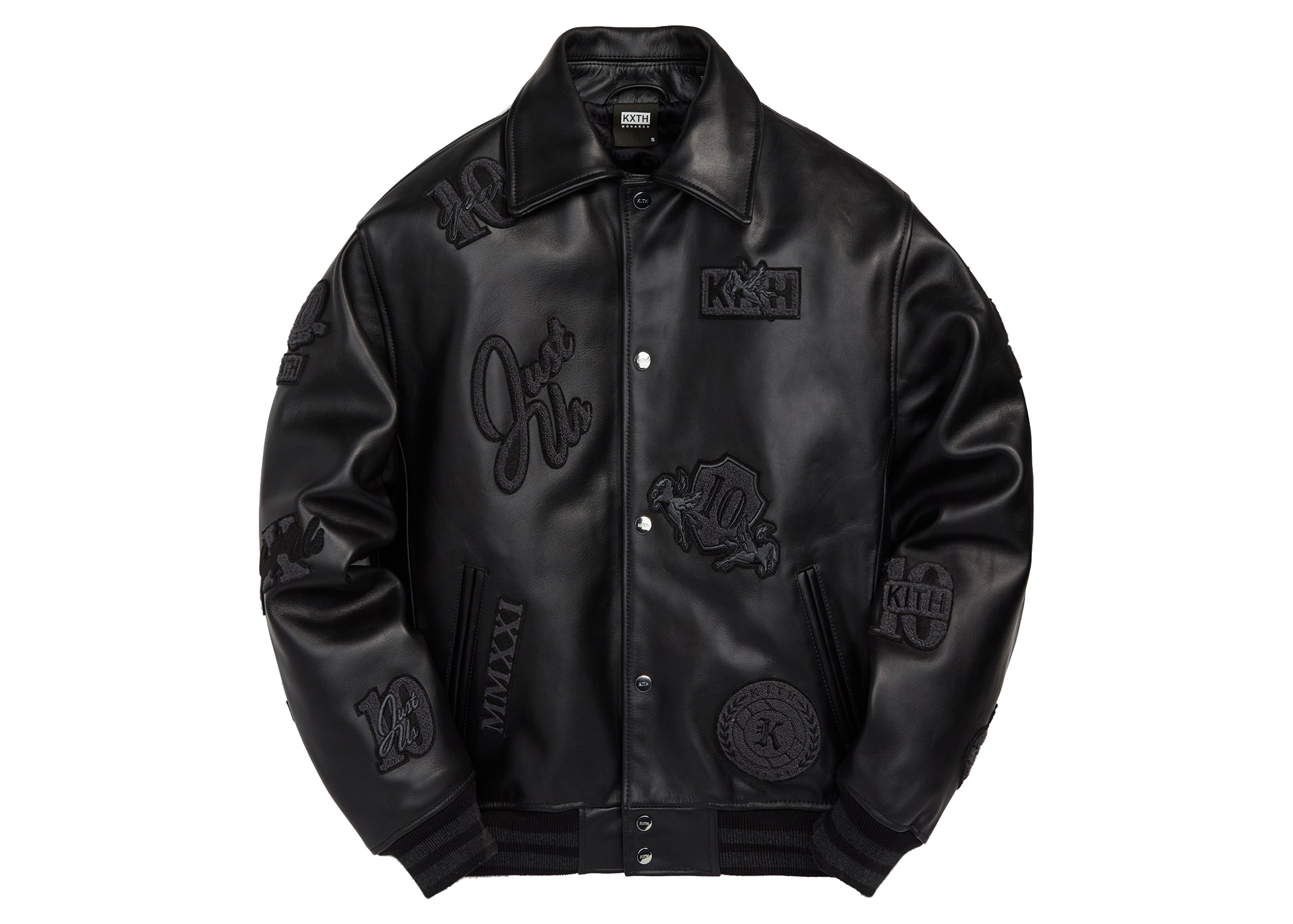 streetwear Kith Leather Coaches Jacket Monarch