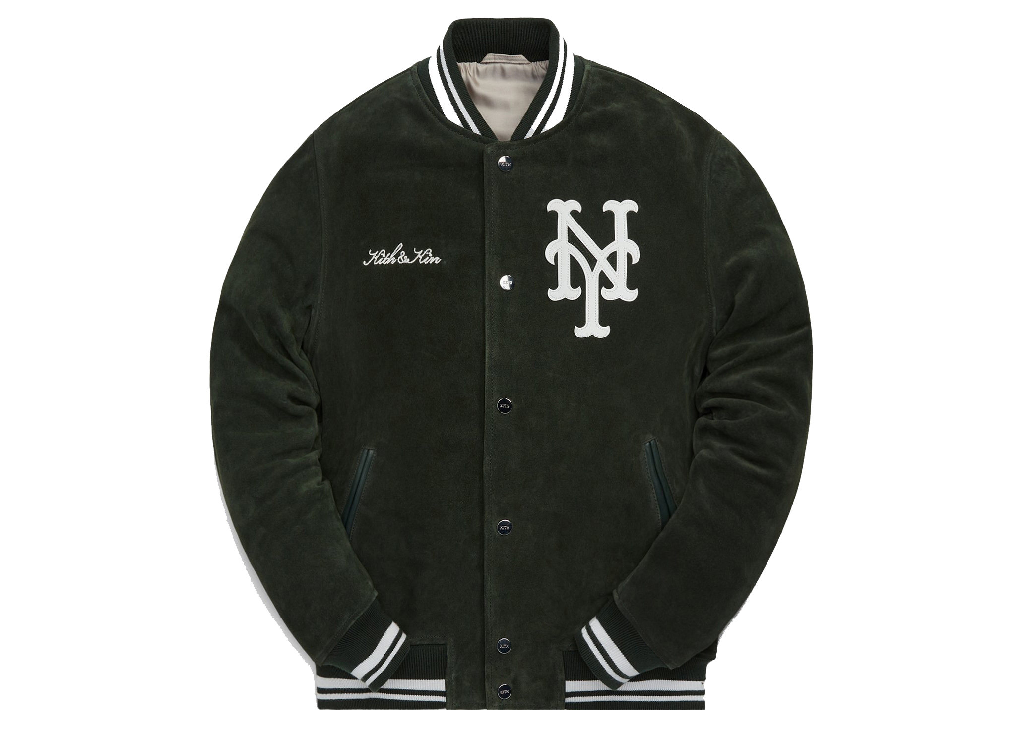 streetwear Kith MLB for New York Mets Suede Bomber Jacket Stadium