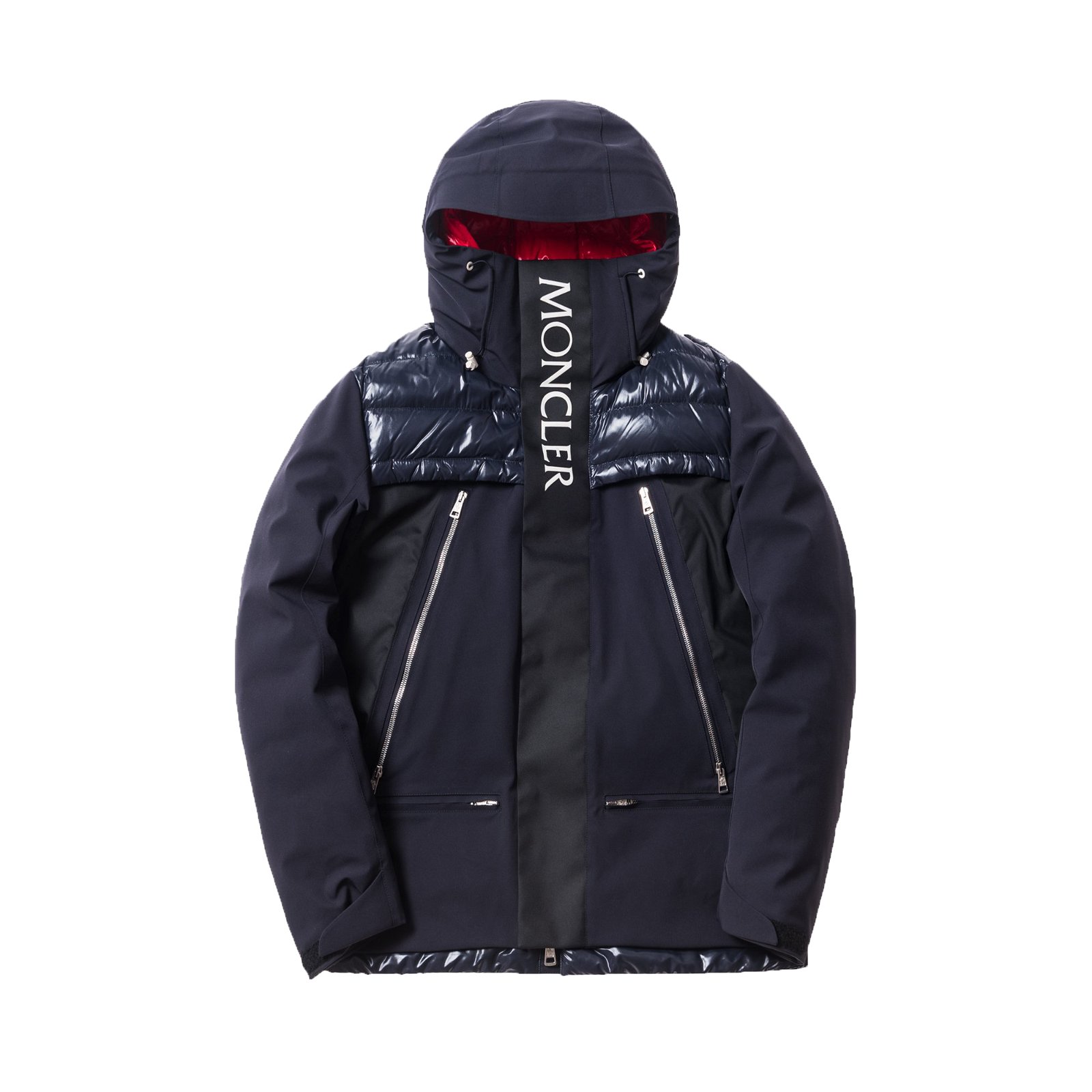 Kith Moncler Parrachee Long Down Jacket Navy sneakers