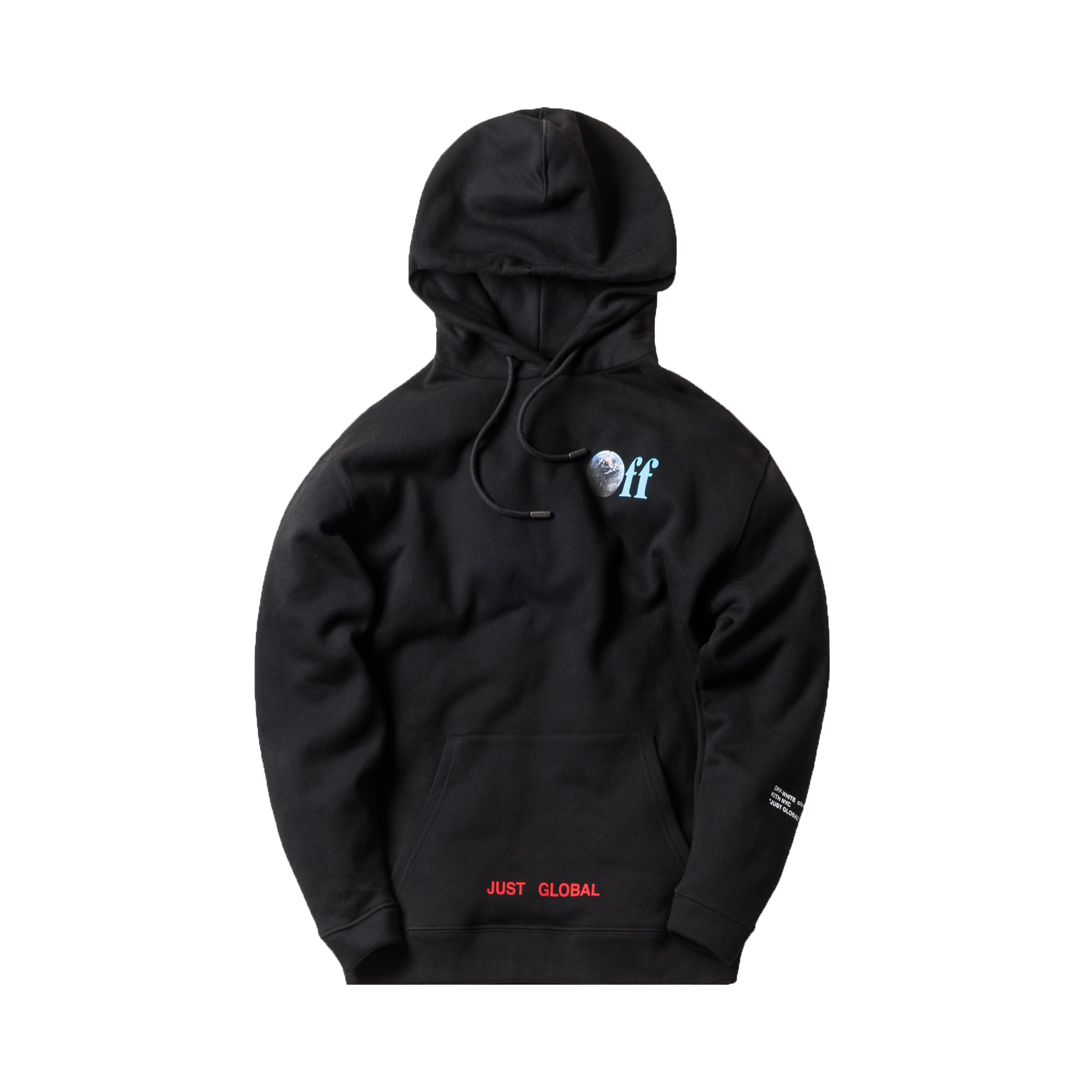 streetwear Kith Off-White Just Global Hoodie Black