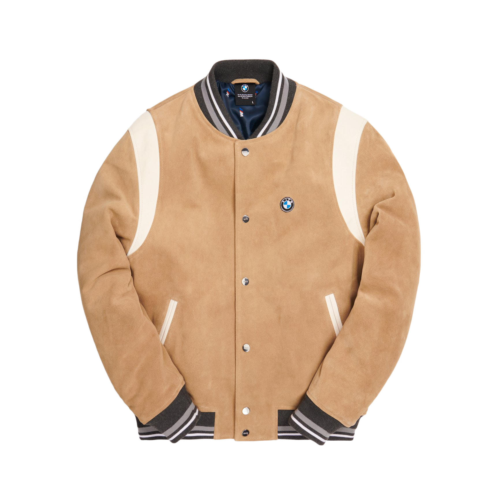 streetwear Kith x BMW Suede Bomber Beige
