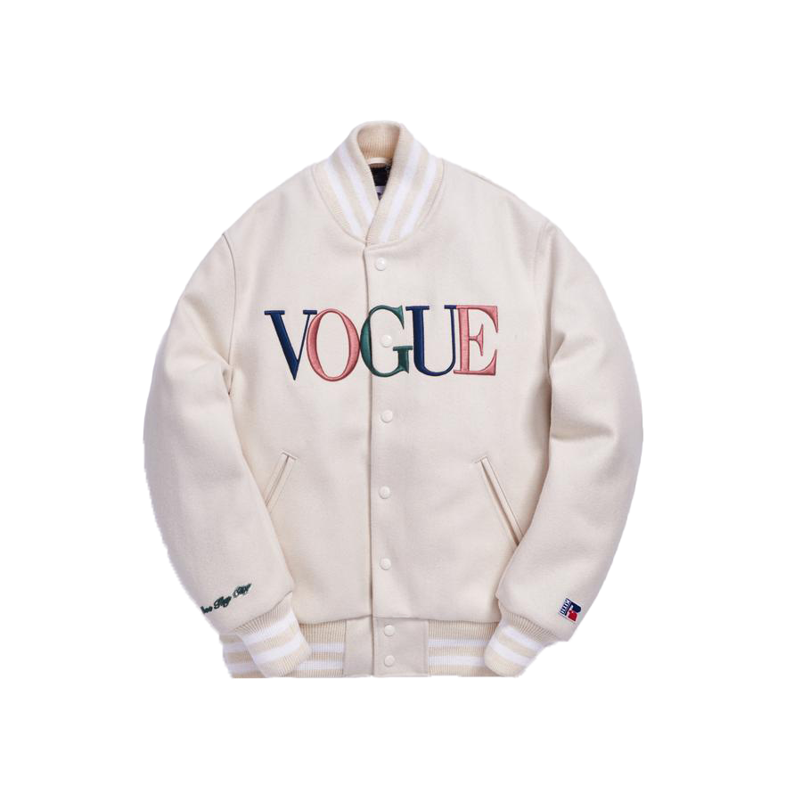 streetwear Kith x Golden Bear x Vogue Varsity Miami Jacket Natural