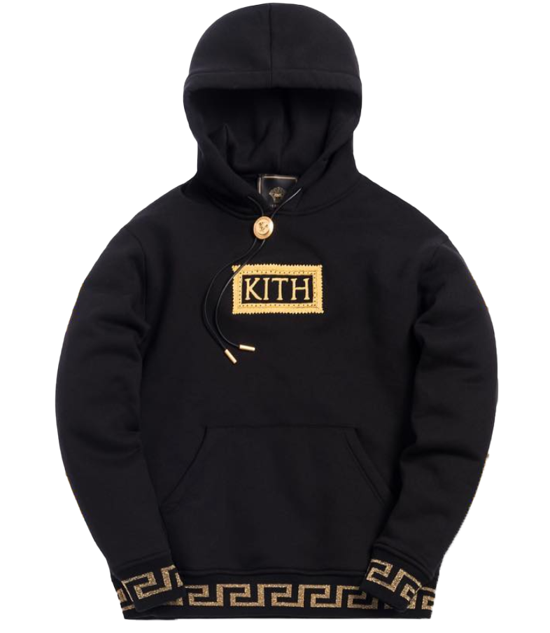streetwear Kith x Versace Bolo Hoodie Black