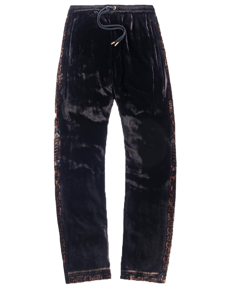 streetwear Kith x Versace Velour Track Pant Black