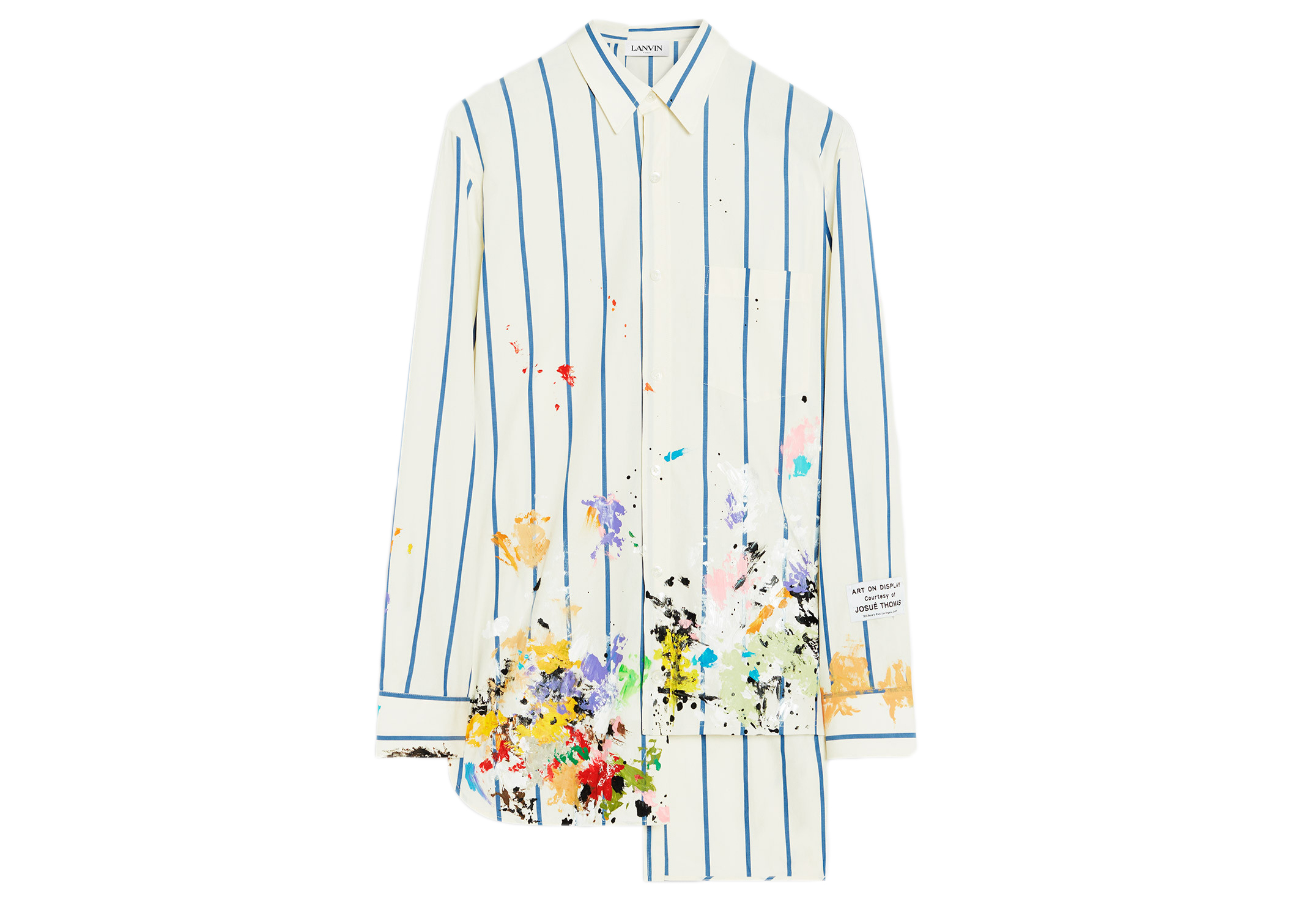 streetwear Lanvin x Gallery Department Patchwork Shirt With Paint Marks White