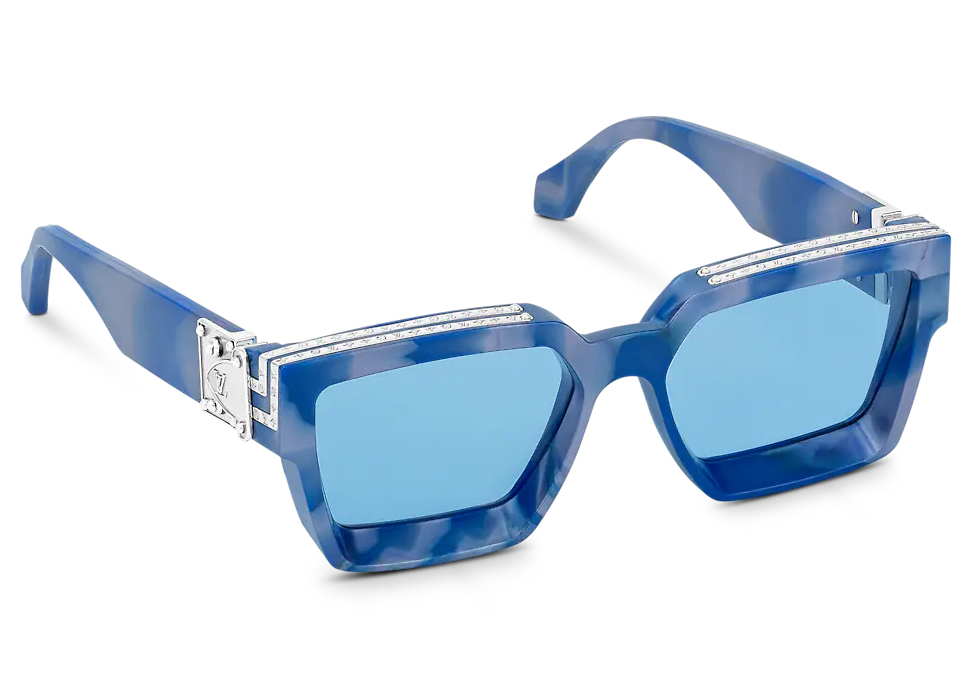 streetwear Louis Vuitton Blue Transparent Louis Vuitton 1.1 Millionaires Sunglasses Blue Transparent