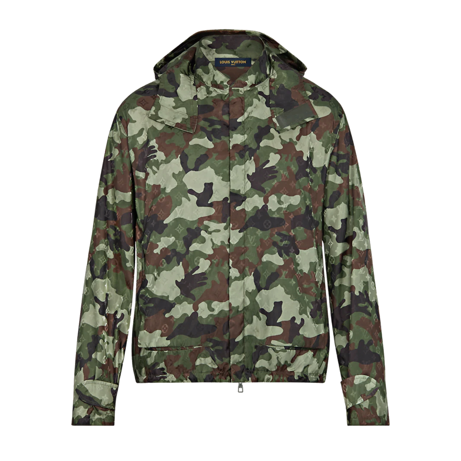streetwear Louis Vuitton Camo Windbreaker Jacket Green