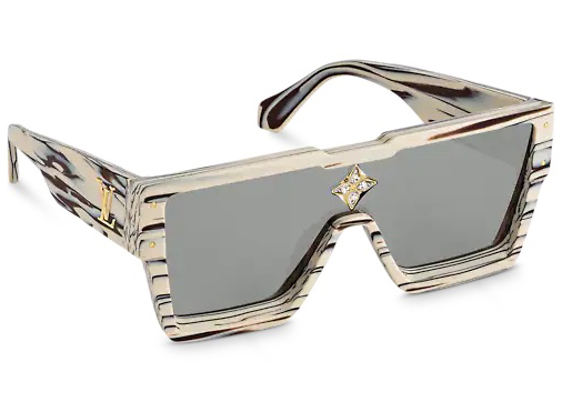 streetwear Louis Vuitton Cyclone Sunglasses Beige