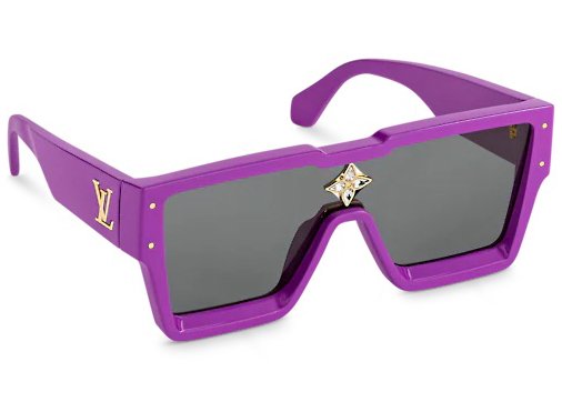 streetwear Louis Vuitton Cyclone Sunglasses Purple