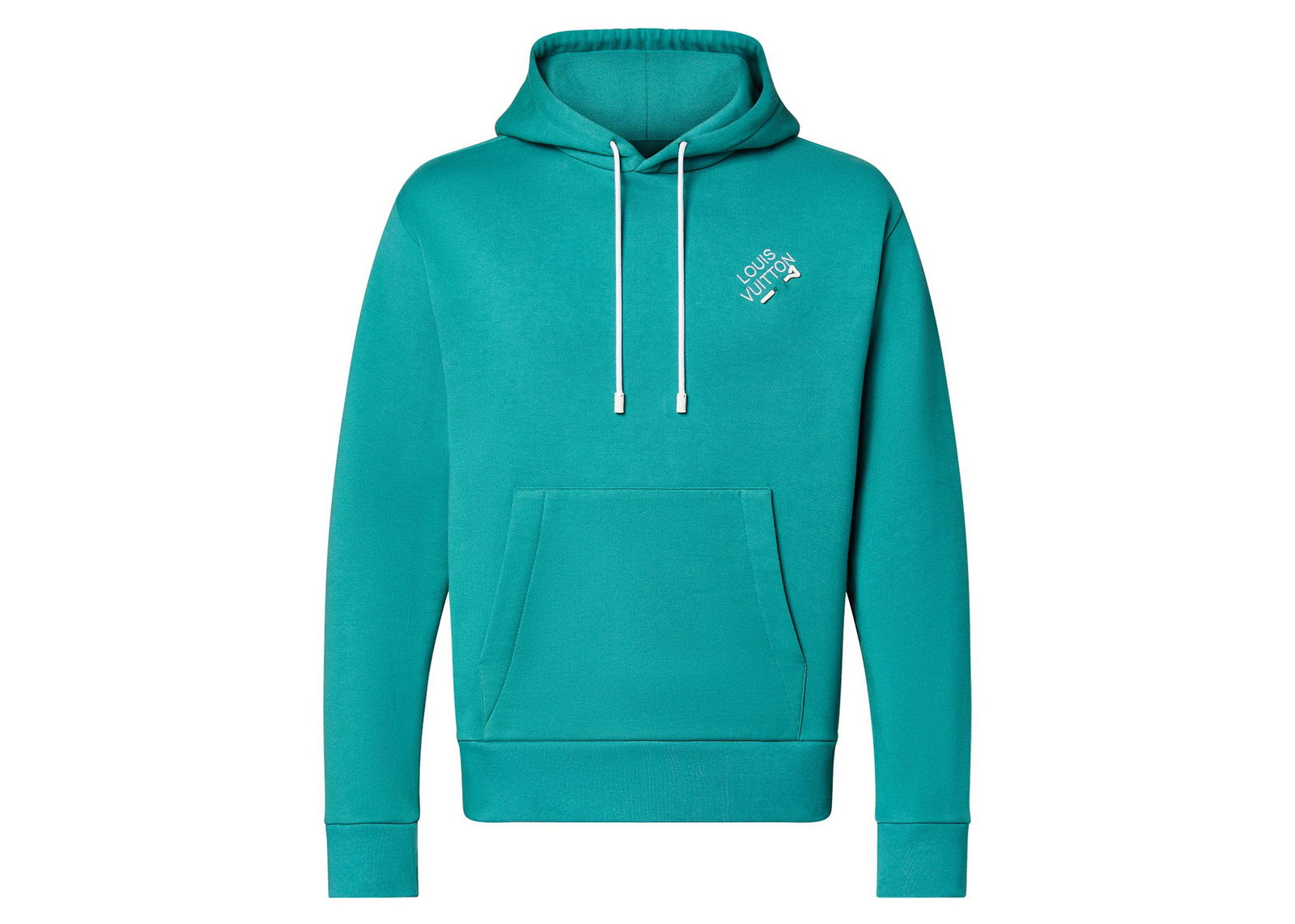 streetwear Louis Vuitton Embroidered Signature Hoodie Ocean