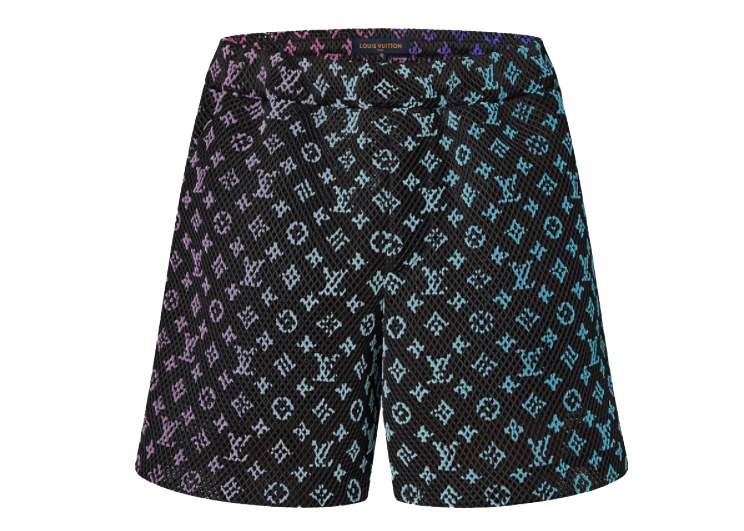streetwear Louis Vuitton Mesh Shorts Black