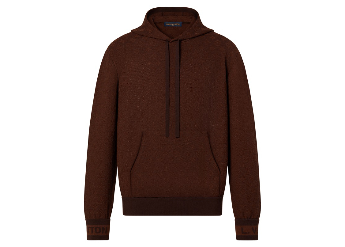streetwear Louis Vuitton Monogram Hoodie Brown