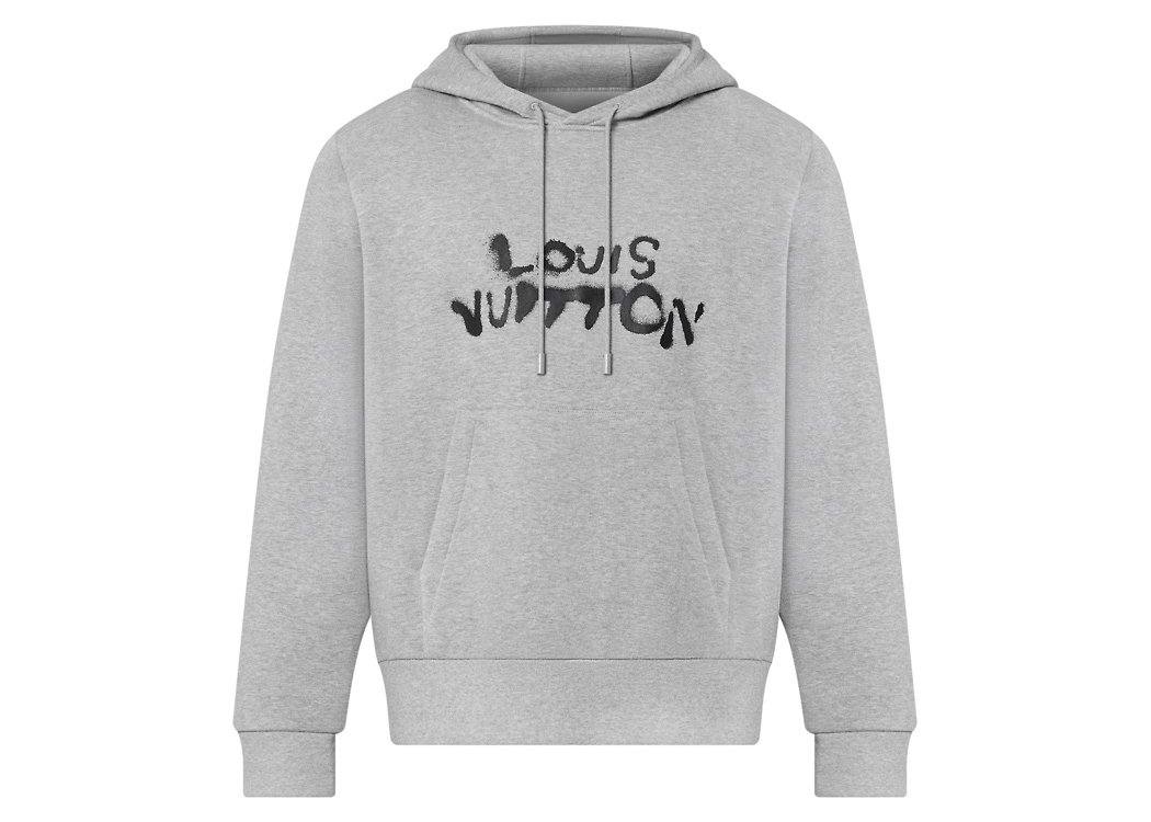 streetwear Louis Vuitton Neon Working Man Hoodie Grey
