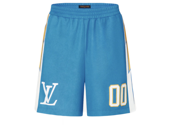streetwear Louis Vuitton Sporty Jersey Short with Patch Blue