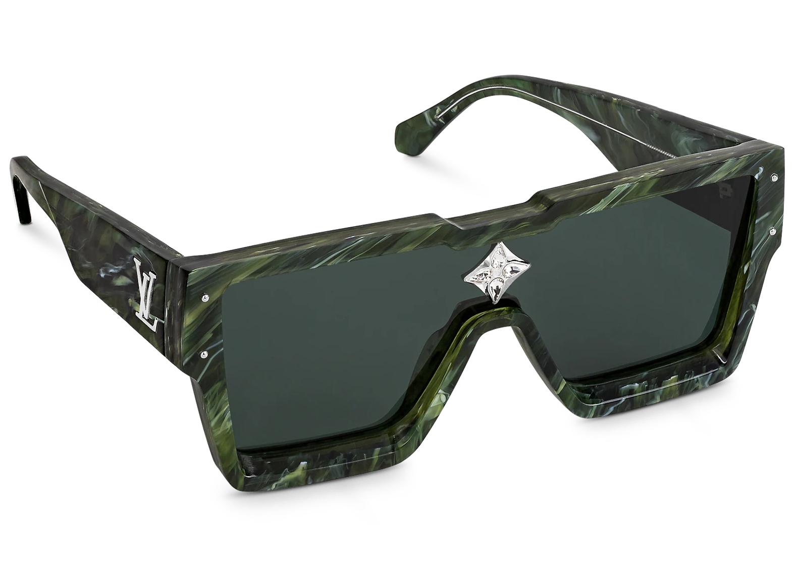 streetwear Louis Vuitton Green Marble Louis Vuitton Sunglasses Cyclone Green Marble