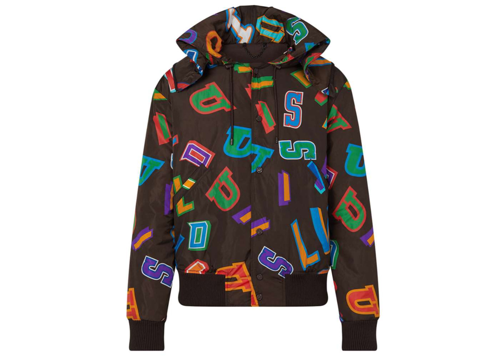 streetwear Louis Vuitton x NBA Letters Hooded Blouson Brown