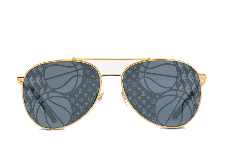 streetwear Louis Vuitton x NBA LV Catch Pilot Sunglasses Gold