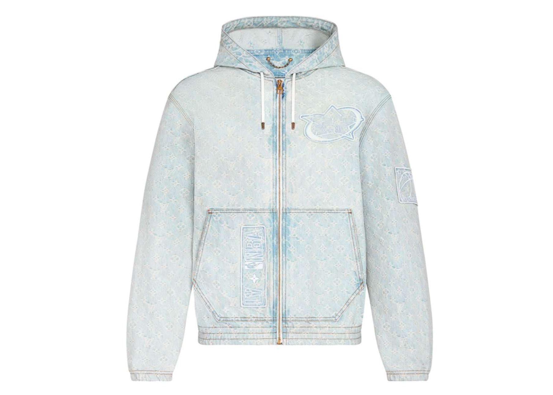 streetwear Louis Vuitton x NBA Zip-Through Hoodie Blue
