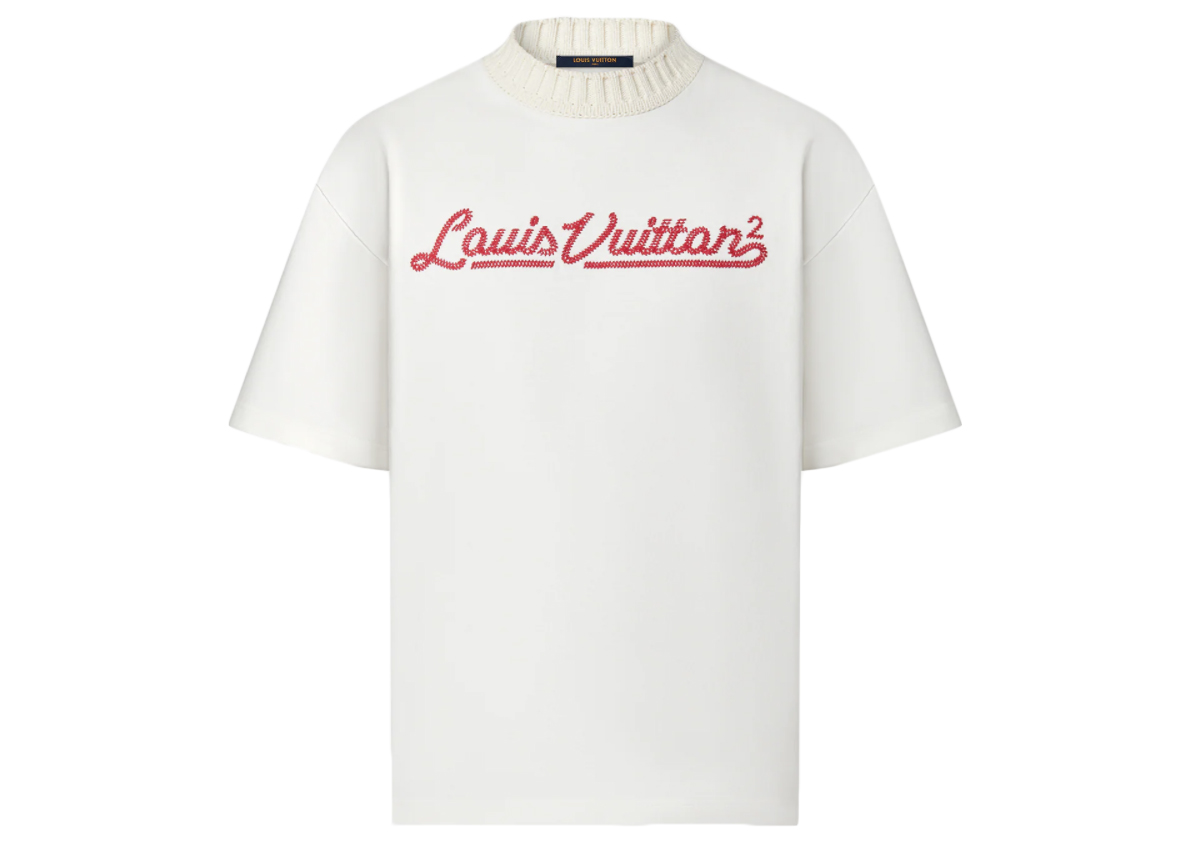 streetwear Louis Vuitton x Nigo Embroidered Mockneck Tee White