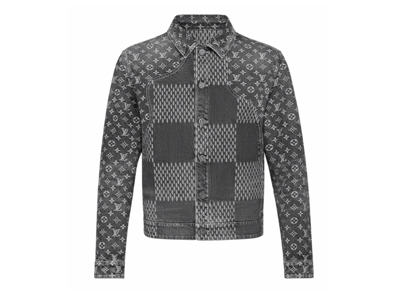 Louis Vuitton x Nigo Giant Damier Waves MNGM Denim Jacket Noir streetwear
