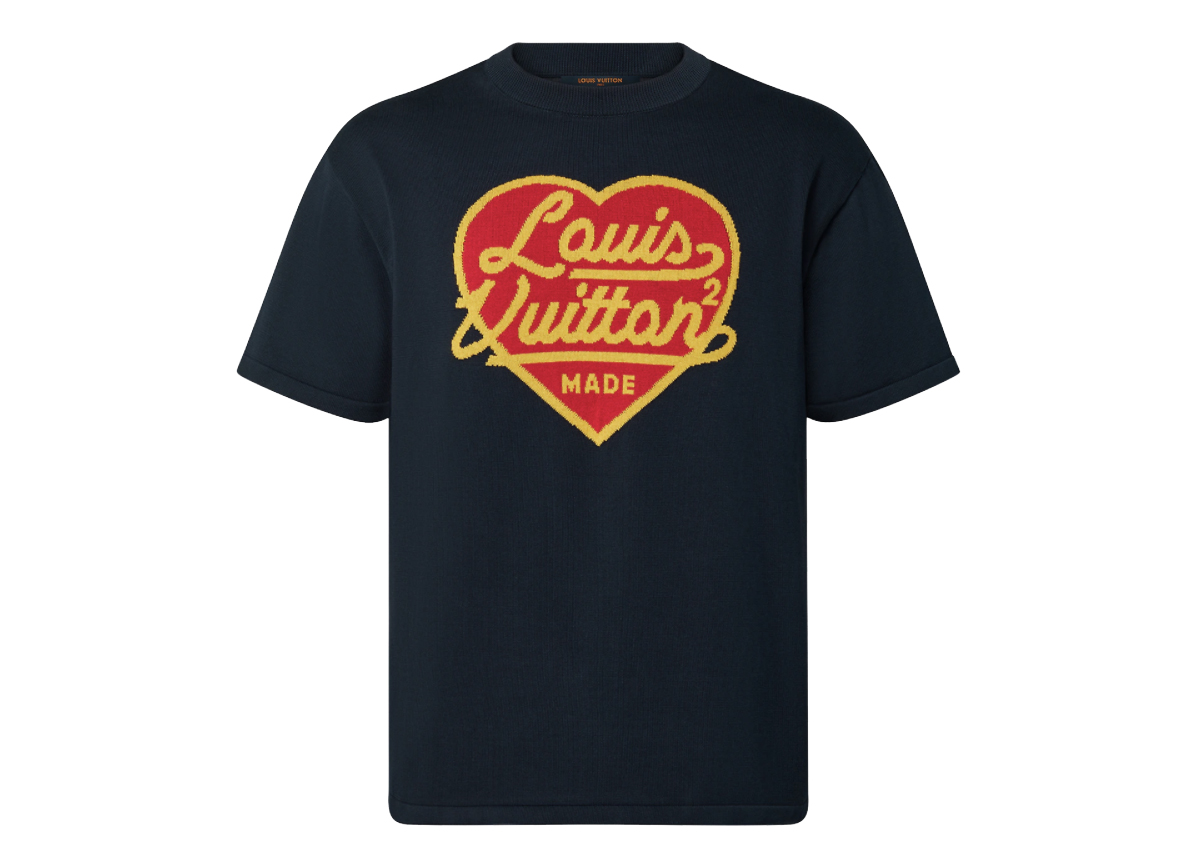 streetwear Louis Vuitton x Nigo Intarsia Jacquard Heart Crewneck Dark Ocean