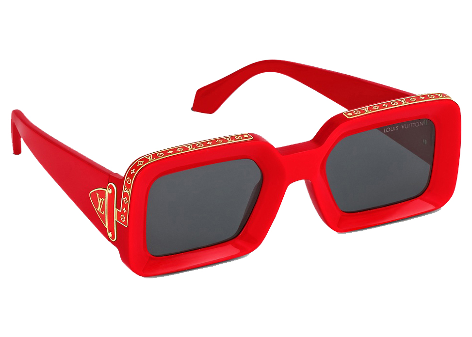 streetwear Louis Vuitton Red Louis Vuitton x Nigo Zillionaires Sunglasses Red