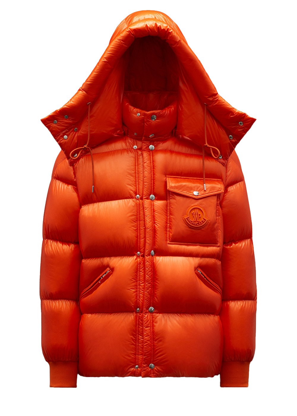 streetwear Moncler Lamentin Short Down Jacket Bright Orange