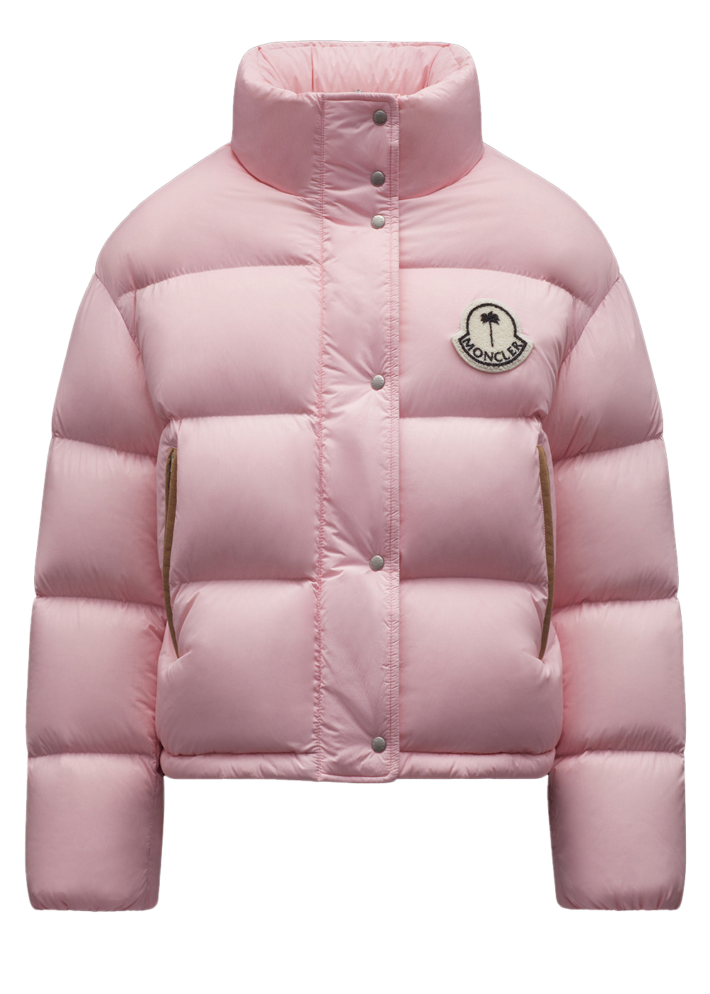 streetwear Moncler x Palm Angels Antora Short Down Jacket Light Pink