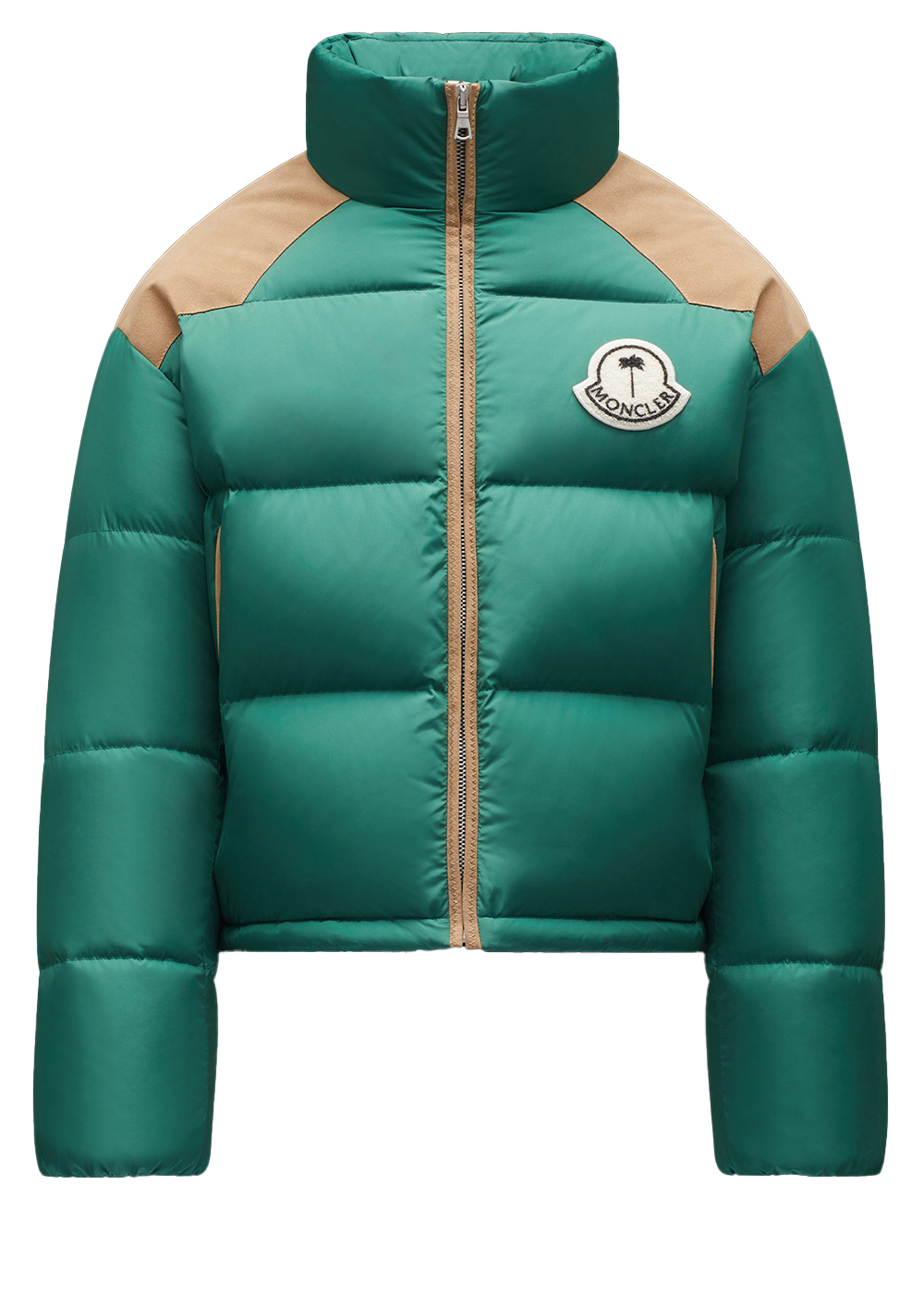 streetwear Moncler x Palm Angels Kelsey Short Down Jacket Forest Green