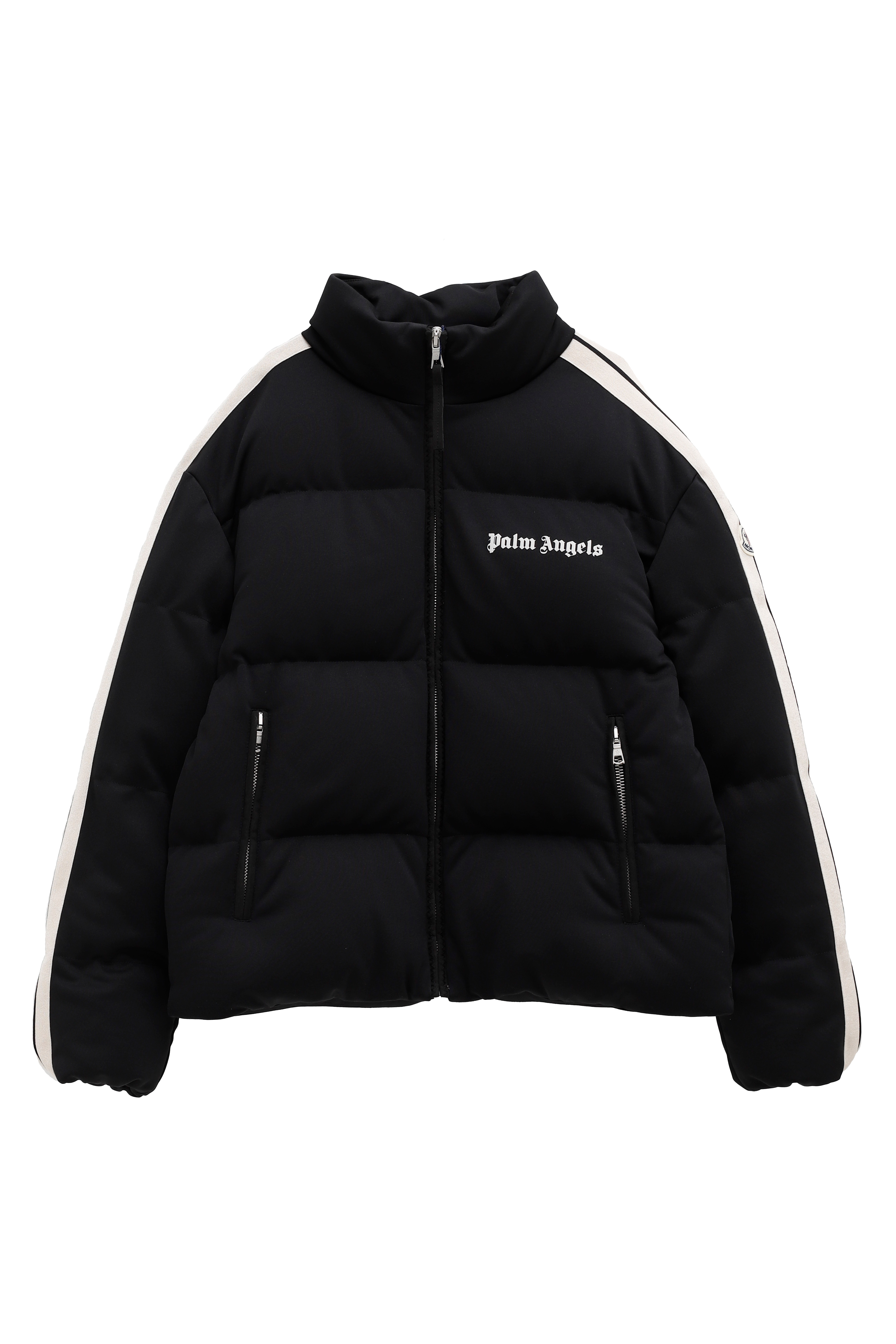 streetwear Moncler x Palm Angels Rodman Short Down Jacket Black White