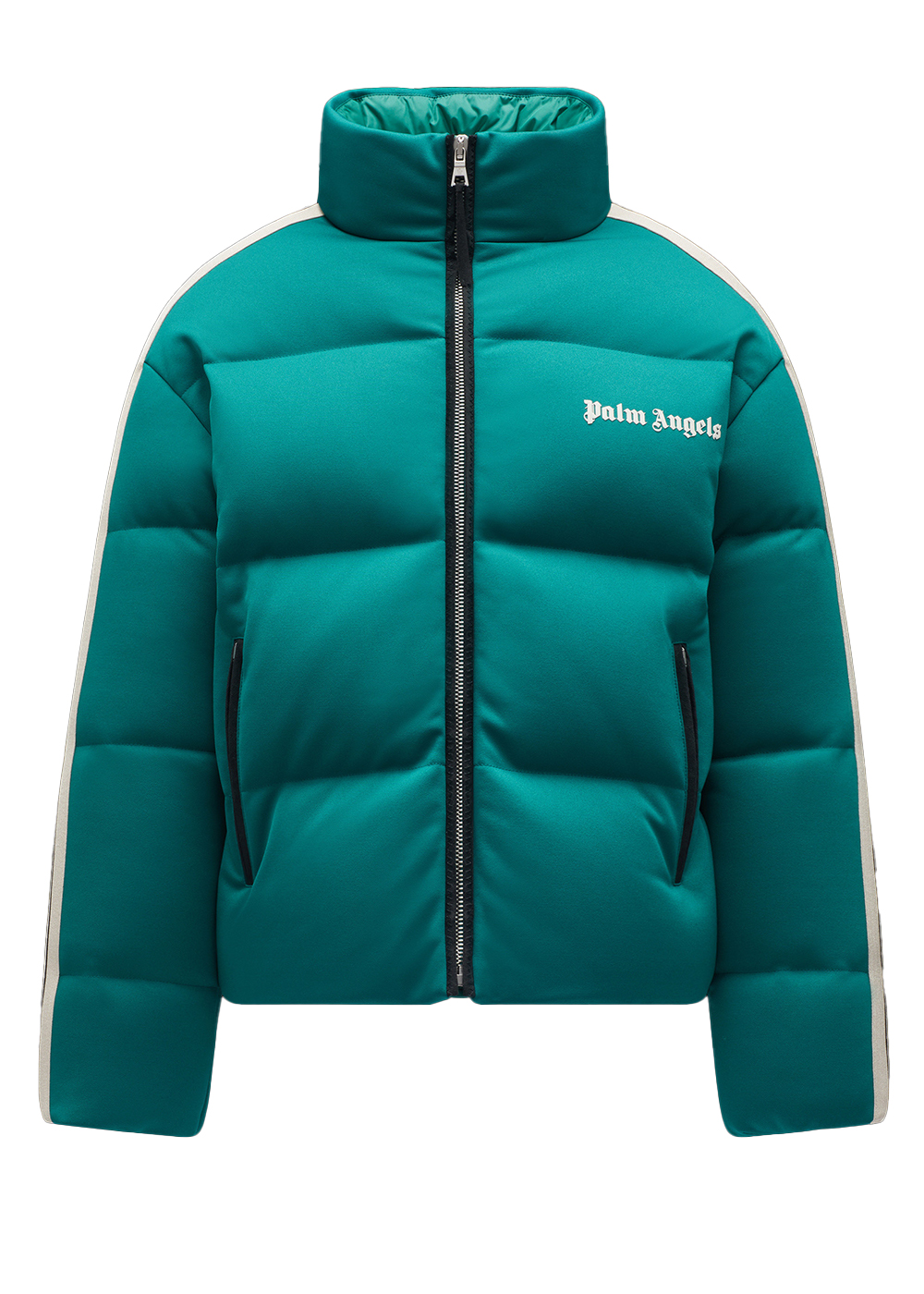 streetwear Moncler x Palm Angels Rodman Short Down Jacket Bright Green White