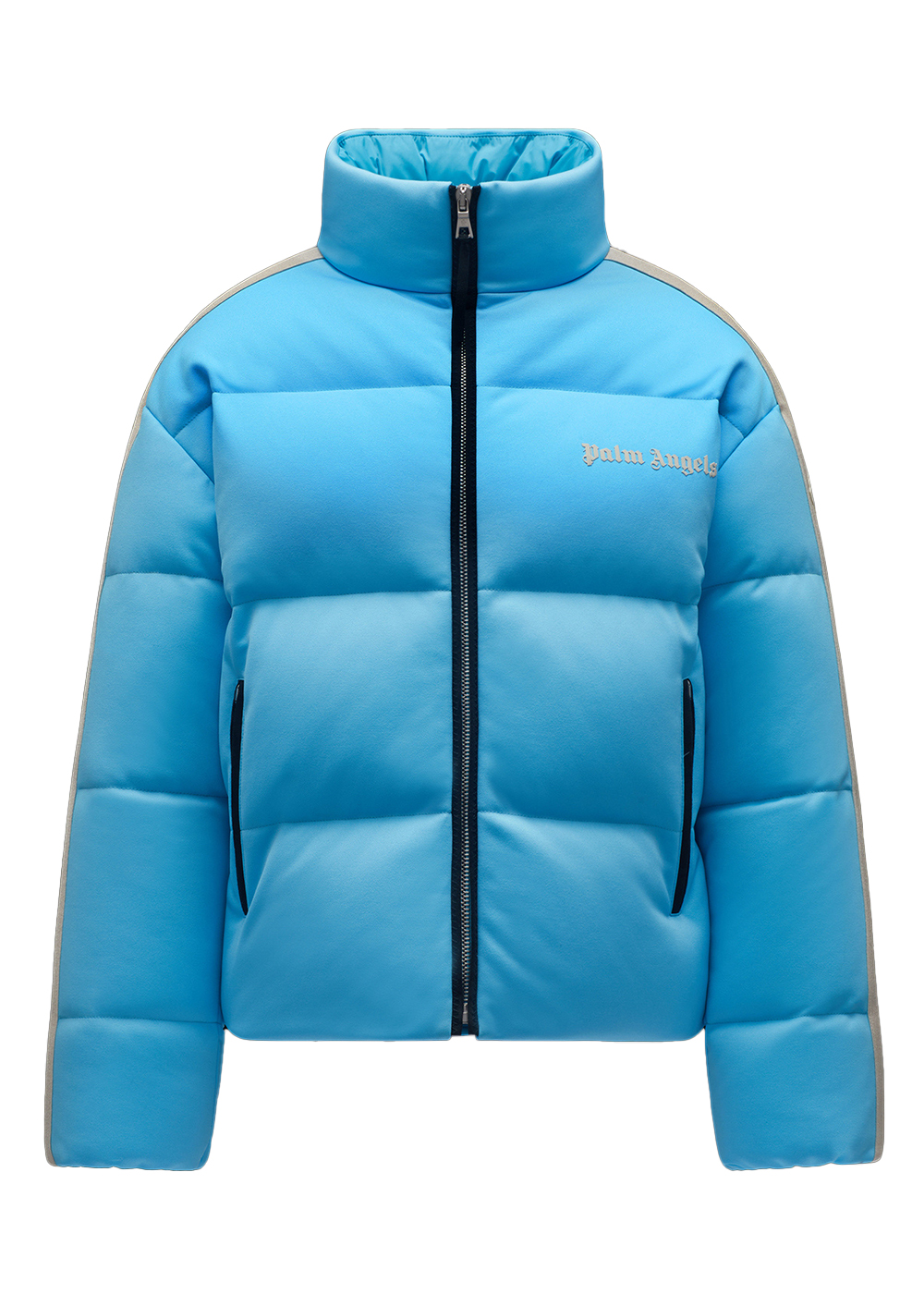 streetwear Moncler x Palm Angels Rodman Short Down Jacket Light Blue White