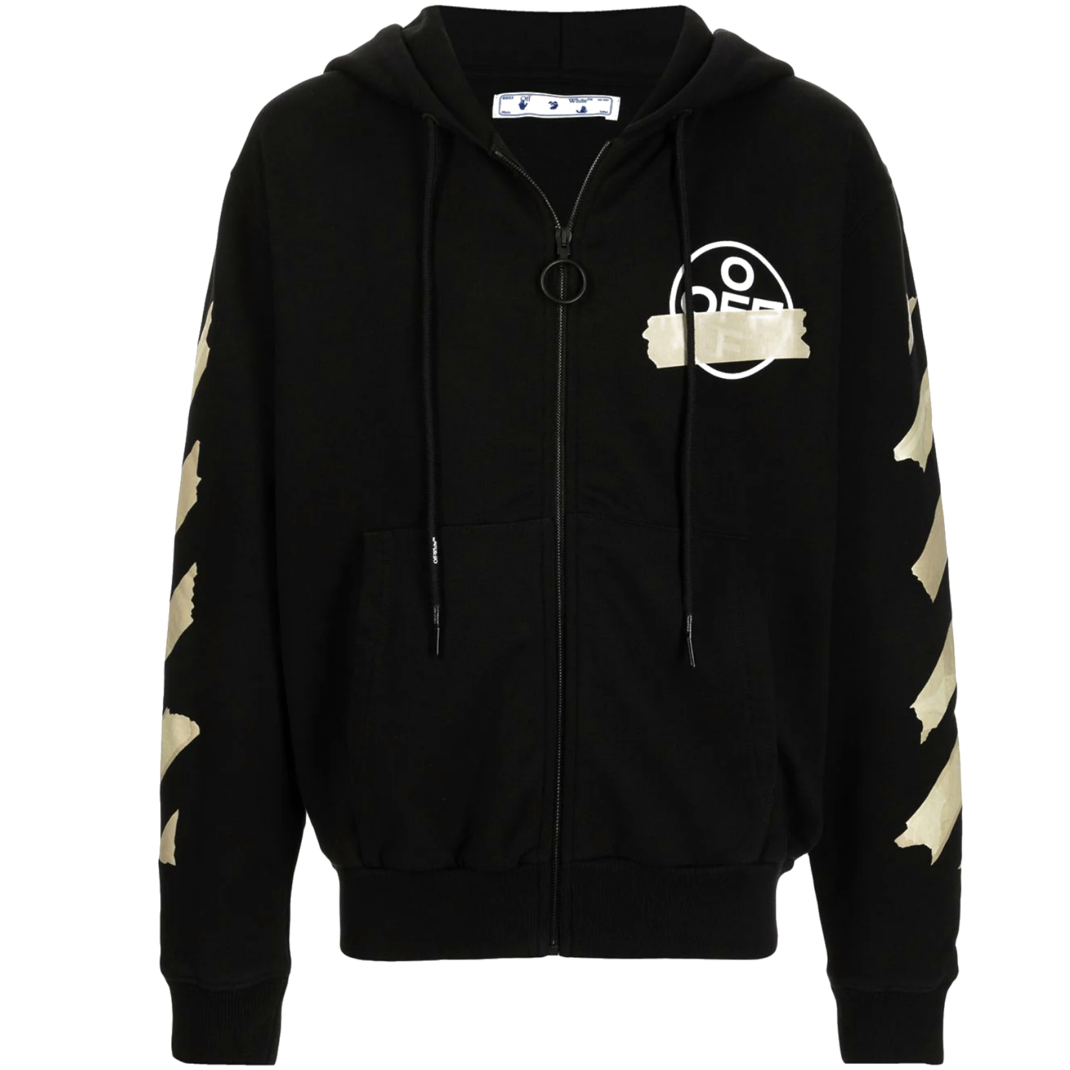 streetwear OFF-WHITE Arrows Zip Up Hoodie Black