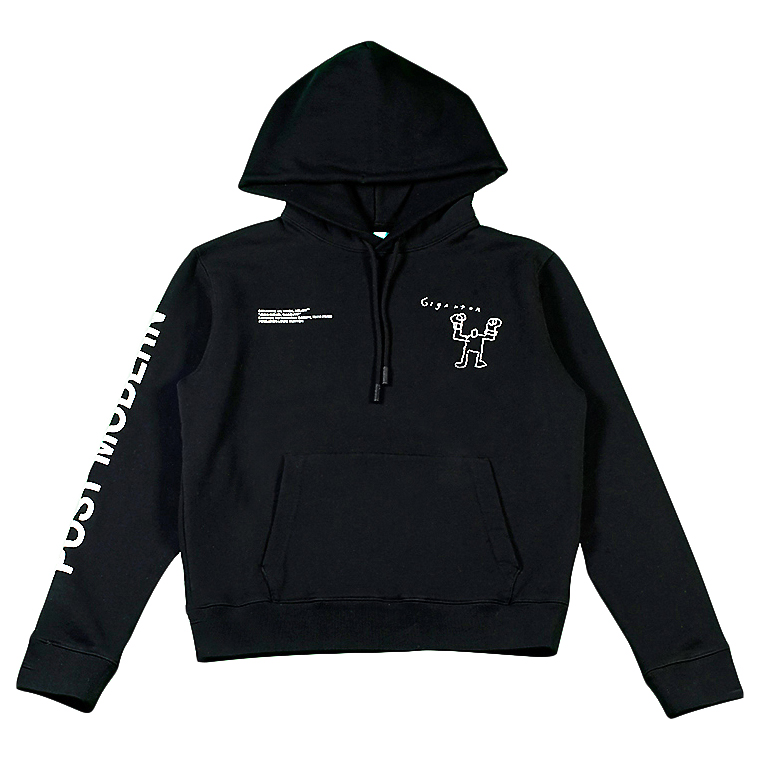 streetwear OFF-WHITE Basquiat Graphic Hoodie Black/White