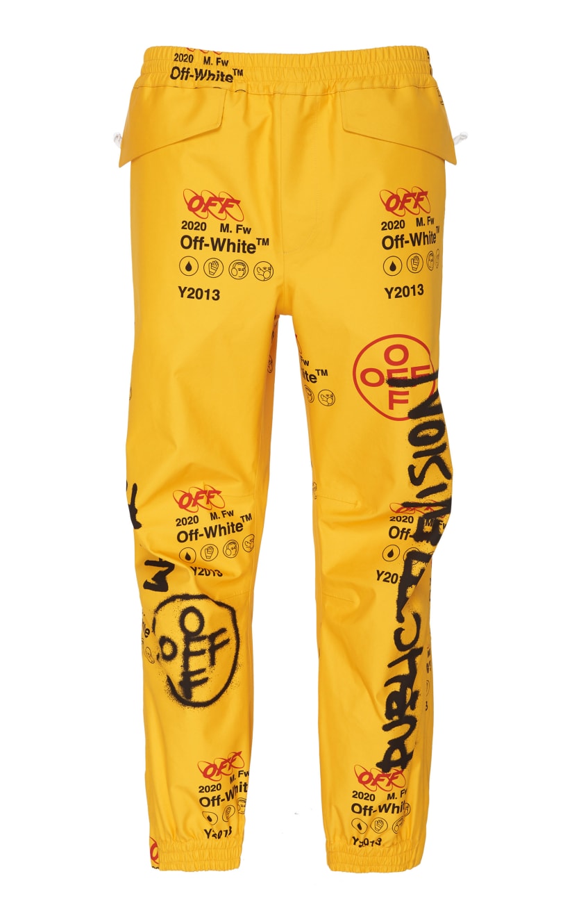 streetwear OFF-WHITE Goretex Graffiti Pants Yellow/Multicolor