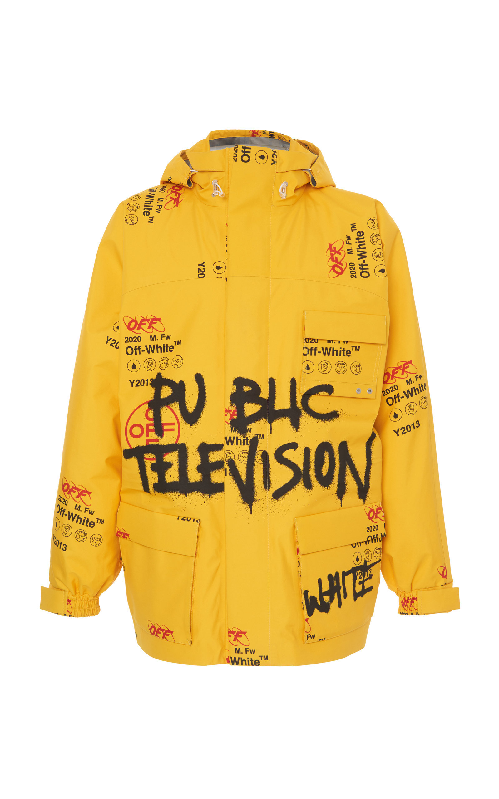 streetwear OFF-WHITE Goretex Ski Jacket Yellow/Black/Red