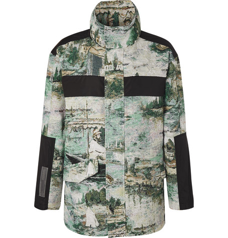 streetwear OFF-WHITE Jacquard Lake Parka Jacket Multicolor