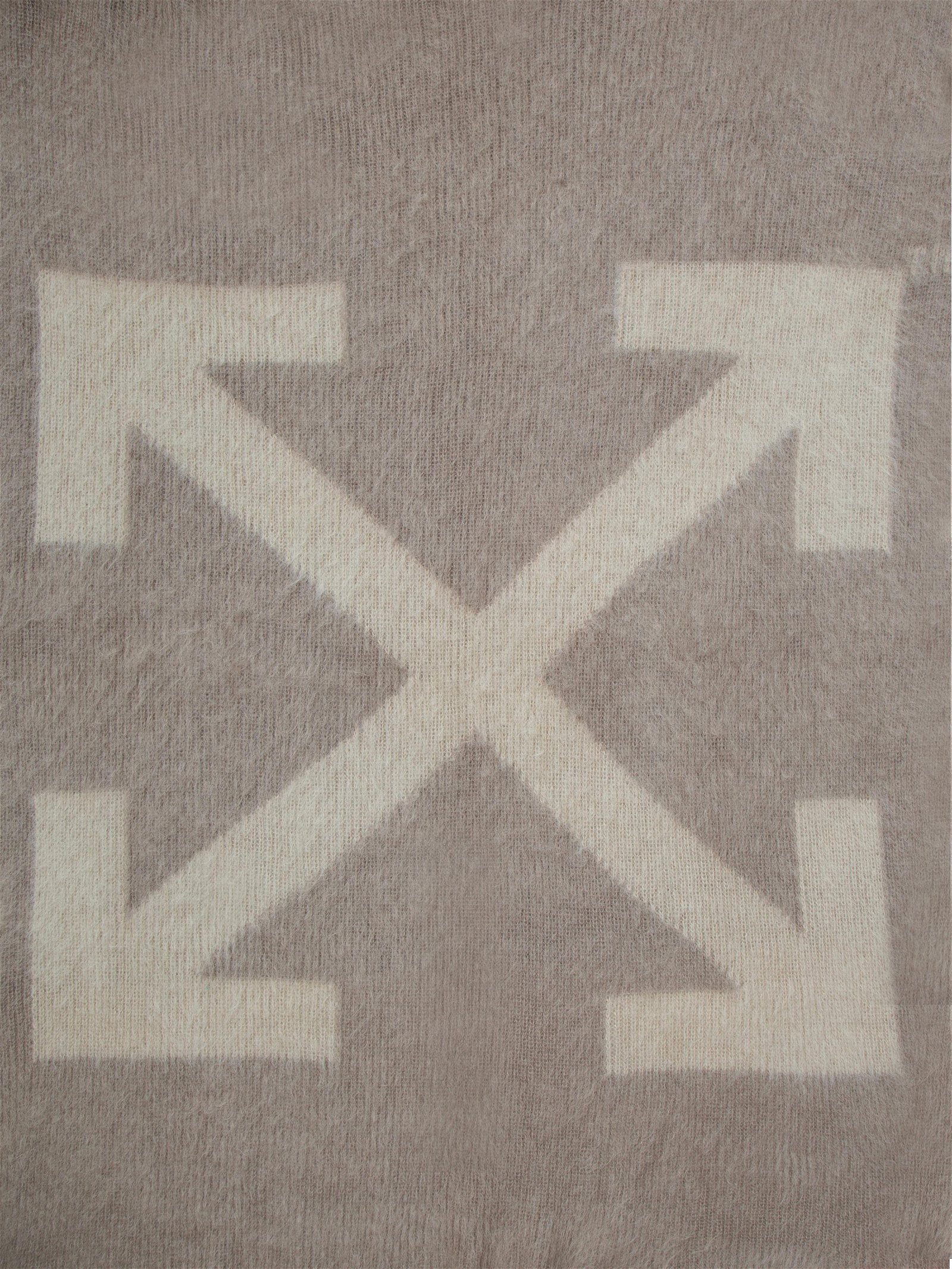 streetwear OFF-WHITE Logo Blanket Taupe/Beige