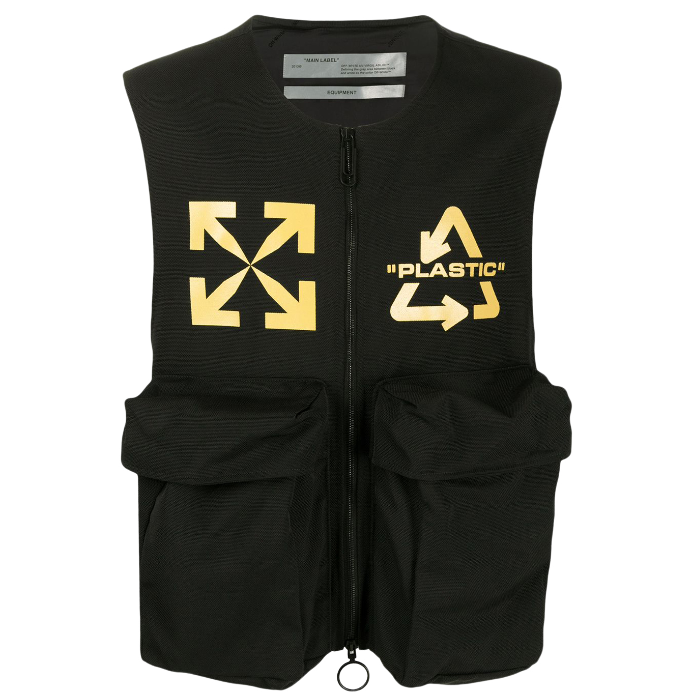 streetwear OFF-WHITE Mutlipocket Vest Black/Yellow