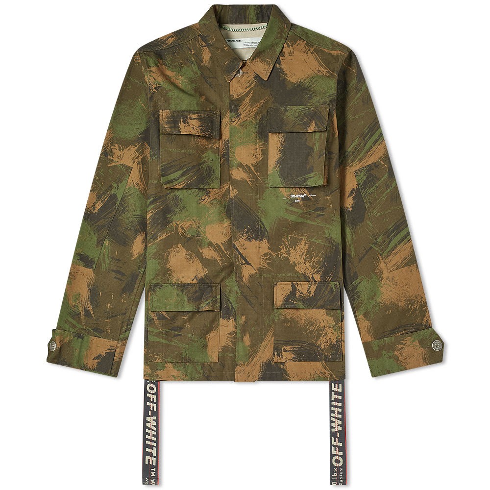 streetwear OFF-WHITE Paintbrush Camouflage Field Jacket Camouflage